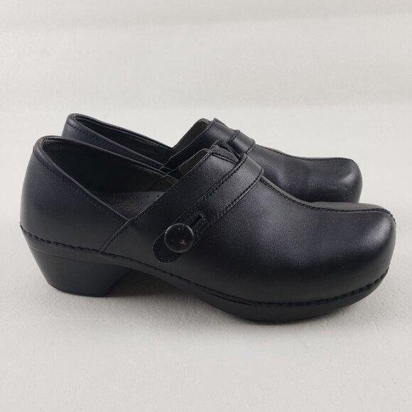 Dansko Solstice Clog Womens 9.5-10 EU 40 Black Leather Slip On Comfort Shoe - Picture 2 of 11